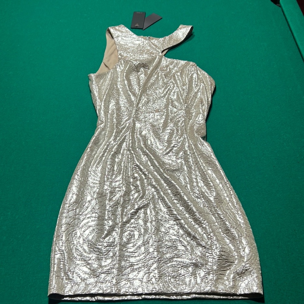 Gold GUESS fitted dress
